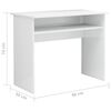 vidaXL Γραφείο Γυαλιστερό Λευκό 90 x 50 x 74 εκ. από Επεξ. Ξύλο