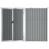 vidaXL Αποθήκη Εργαλείων Κήπου Γκρι 225 x 89 x 161 εκ. Γαλβαν. Ατσάλι