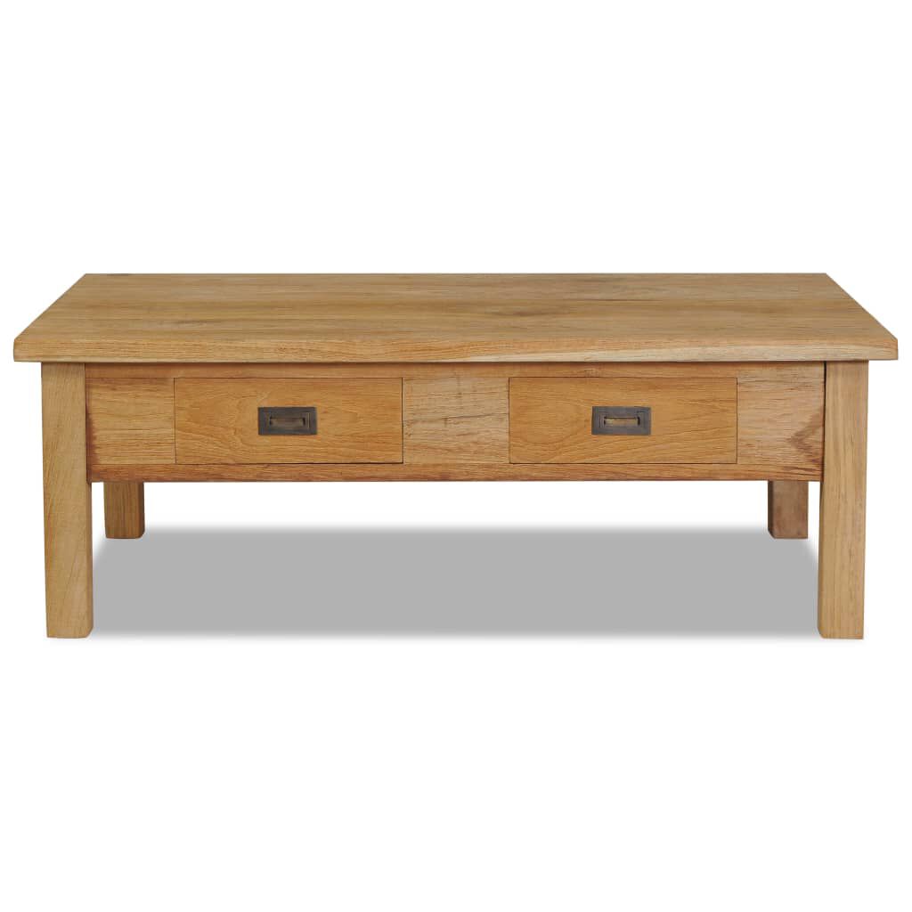 vidaXL Τραπέζι Σαλονιού 110 x 60 x 35 εκ. από Μασίφ Ξύλο Teak