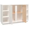 vidaXL Ντουλάπι Λευκό 120 x 35 x 80 εκ. από Μασίφ Ξύλο Πεύκου