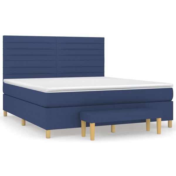 vidaXL &Kappa;&rho;&epsilon;&beta;ά&tau;&iota; Boxspring &mu;&epsilon; &Sigma;&tau;&rho;ώ&mu;&alpha; &Mu;&pi;&lambda;&epsilon; 180x200 &epsilon;&kappa;. &Upsilon;&phi;&alpha;&sigma;&mu;ά&tau;&iota;&nu;&omicron;
