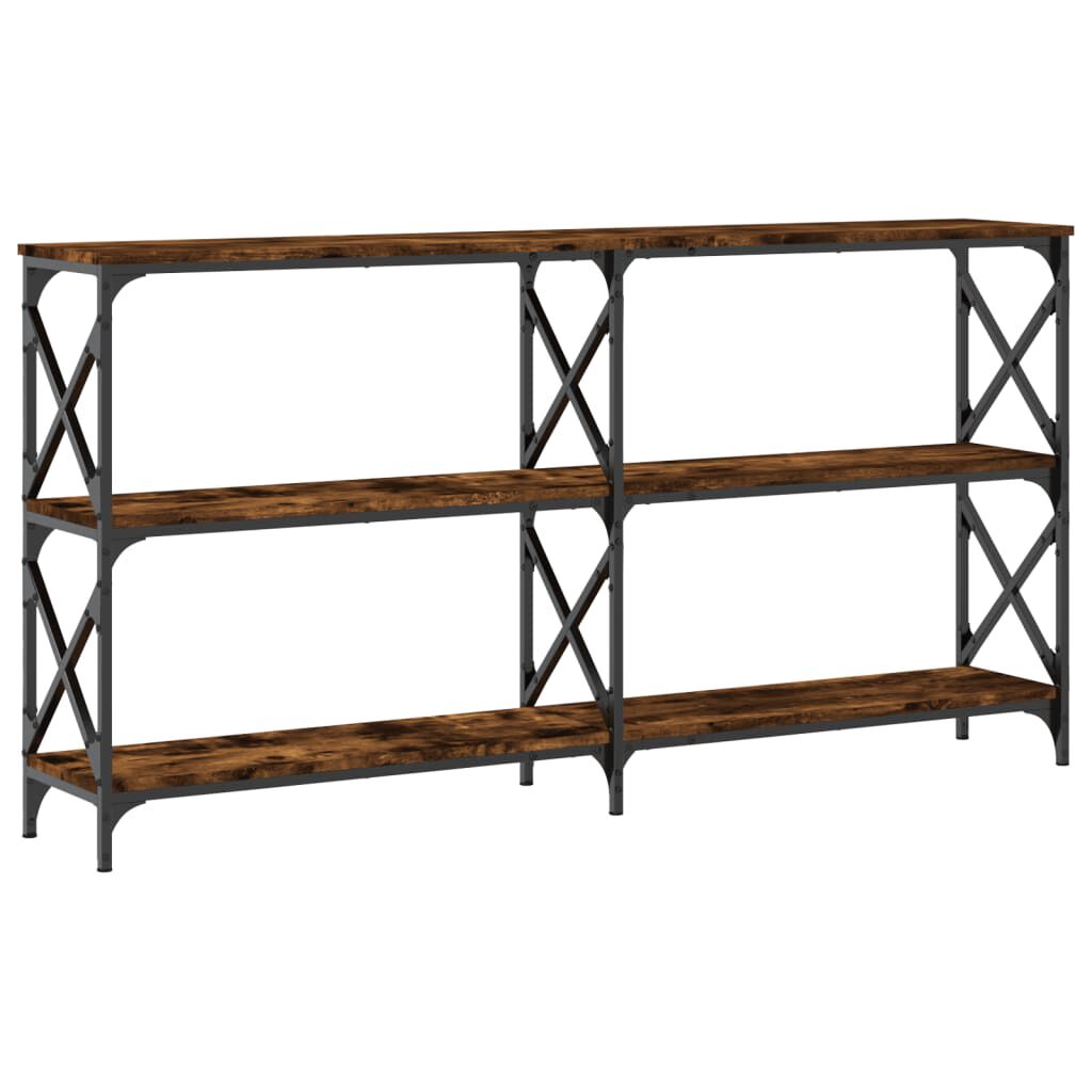 vidaXL Τραπέζι Κονσόλα Καπνιστή Δρυς 156x28x80,5εκ. Επεξεργασμένο Ξύλο