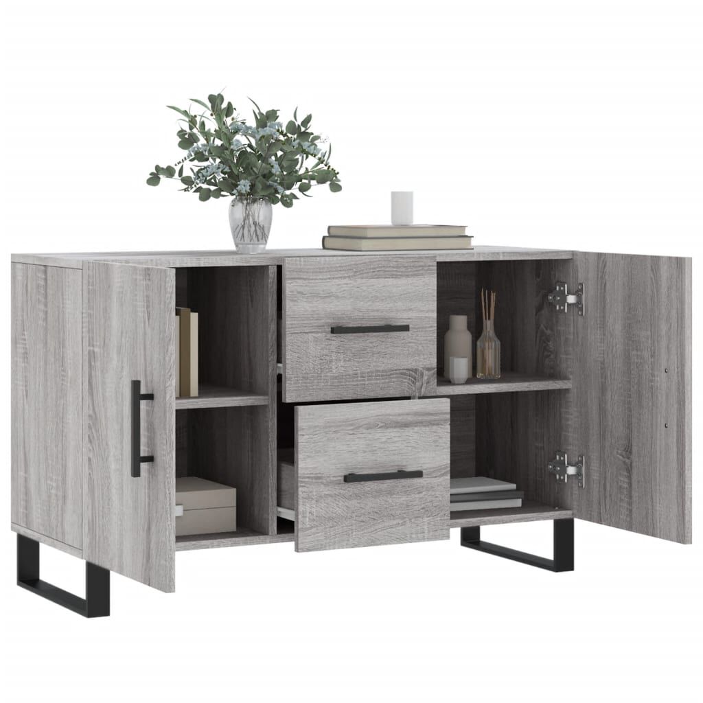 vidaXL Μπουφές Γκρι Sonoma 100 x 36 x 60 εκ. από Επεξεργασμένο Ξύλο