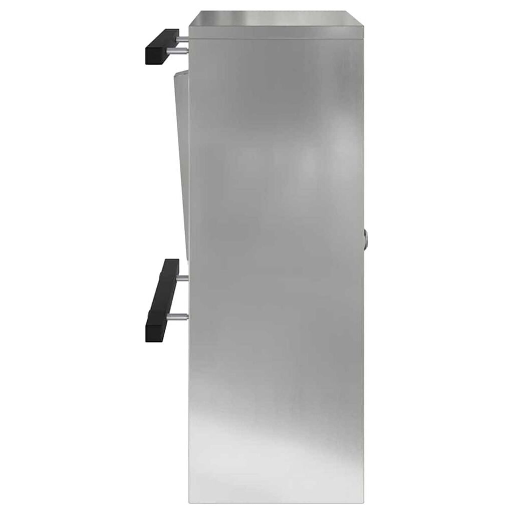 vidaXL γραμματοκιβώτιο Μαύρο 30 x 23 x 55 εκ. Γαλβανισμένος χάλυβας
