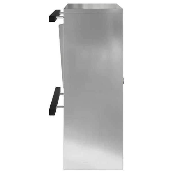 vidaXL γραμματοκιβώτιο Μαύρο 30 x 23 x 55 εκ. Γαλβανισμένος χάλυβας