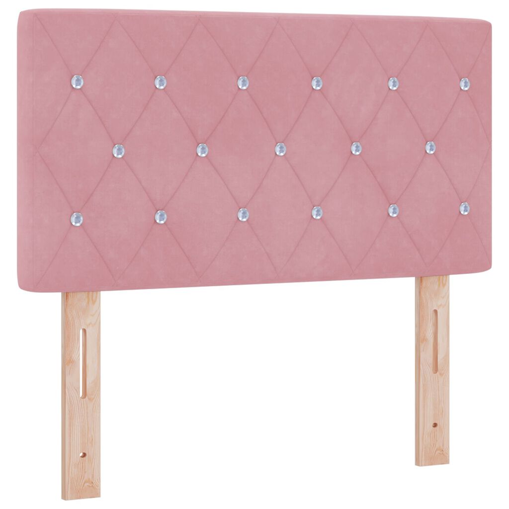 vidaXL Βελούδινο Κεφαλάρι Argyle με κεφαλάρι Ροζ 80 cm Βελούδο