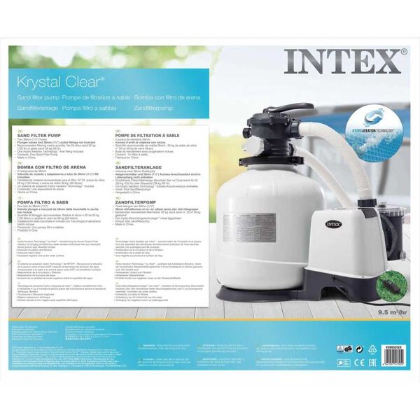 Intex Αντλία με Φίλτρο Άμμου Krystal Clear 12 μ³/ώρα 26652GS