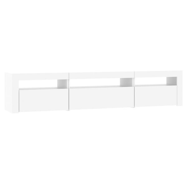 vidaXL Έπιπλο Τηλεόρασης με LED Λευκό 195x35x40 εκ.