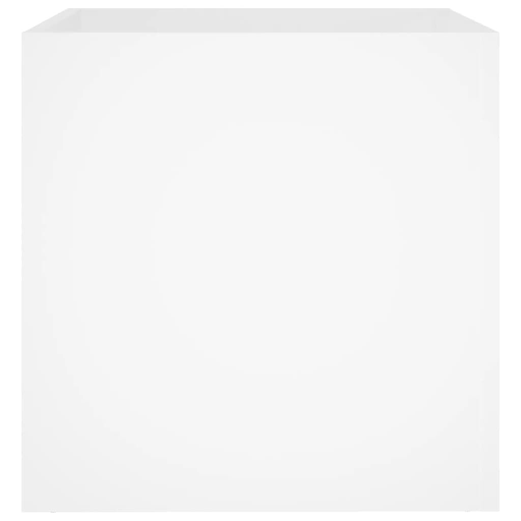 vidaXL Ζαρντινιέρα Λευκή 40 x 40 x 40 εκ. από Επεξεργασμένο Ξύλο