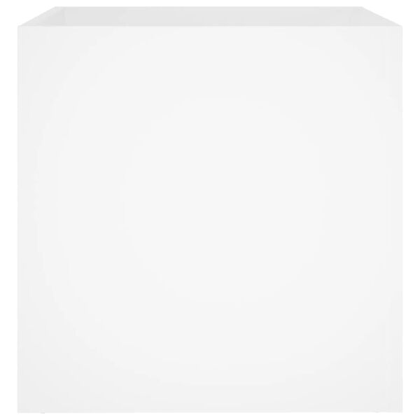 vidaXL Ζαρντινιέρα Λευκή 40 x 40 x 40 εκ. από Επεξεργασμένο Ξύλο