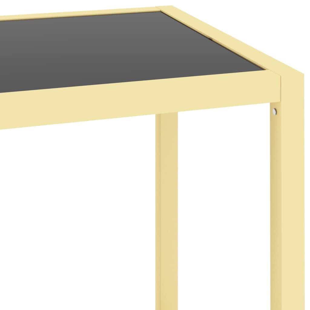 vidaXL Ράφι Μαύρο και Διαφανές 100 x 36 x 90 εκ. από Ψημένο Γυαλί
