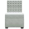 vidaXL Κρεβάτι Boxspring με Στρώμα Ανοιχτό Γκρι 90x190 εκ. Βελούδινο