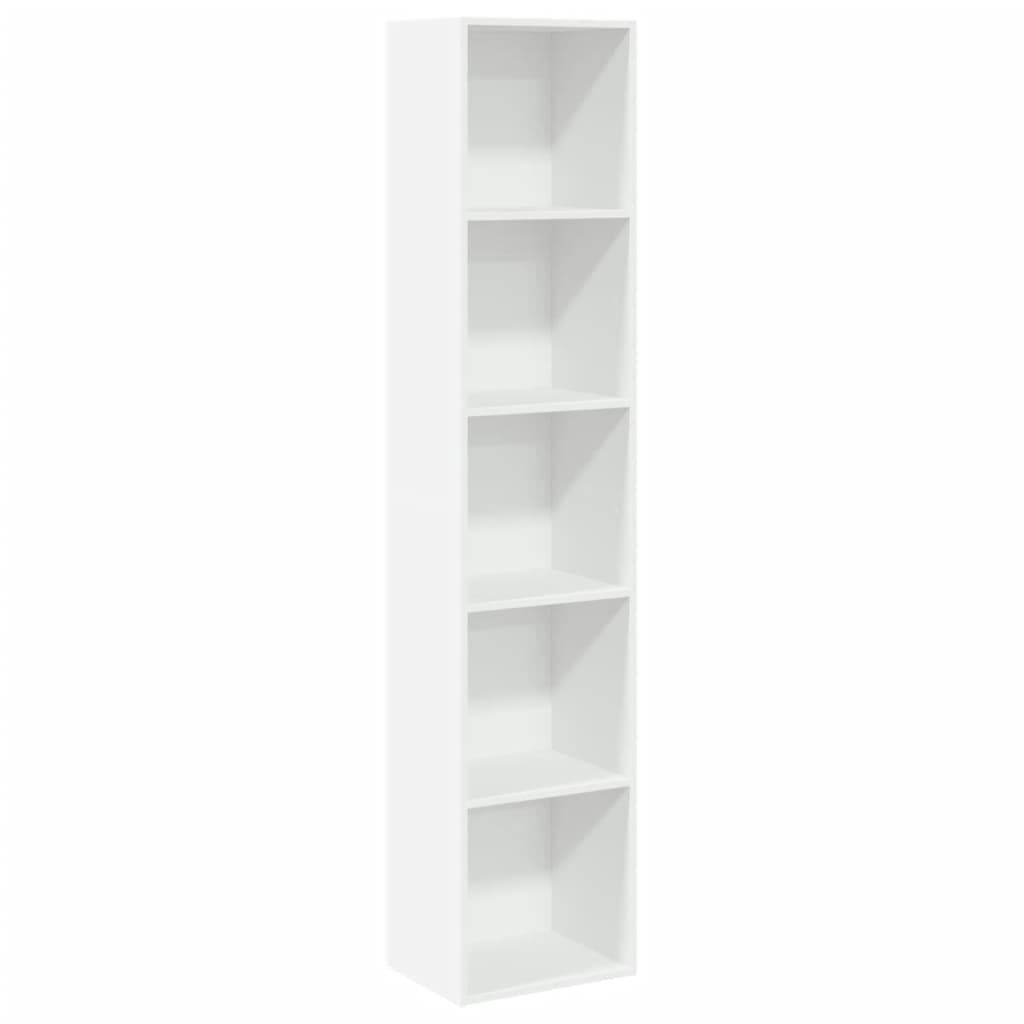 vidaXL Βιβλιοθήκη Λευκή 40x30x189 εκ. από Επεξεργασμένο Ξύλο