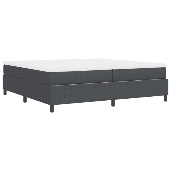 vidaXL Κρεβάτι Box Spring με Στρώμα σε Σκούρο Γκρι, 200 x 200 εκ, Ύφασμα Κορντούρας.
