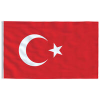 vidaXL Σημαία Τουρκίας 90 x 150 εκ.
