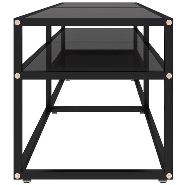 vidaXL Έπιπλο Τηλεόρασης Μαύρο 160 x 40 x 40,5 εκ. από Γυαλί Ασφαλ.