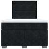 vidaXL Κρεβάτι Boxspring με Στρώμα Μαύρο 120 x 200 εκ. Βελούδινο