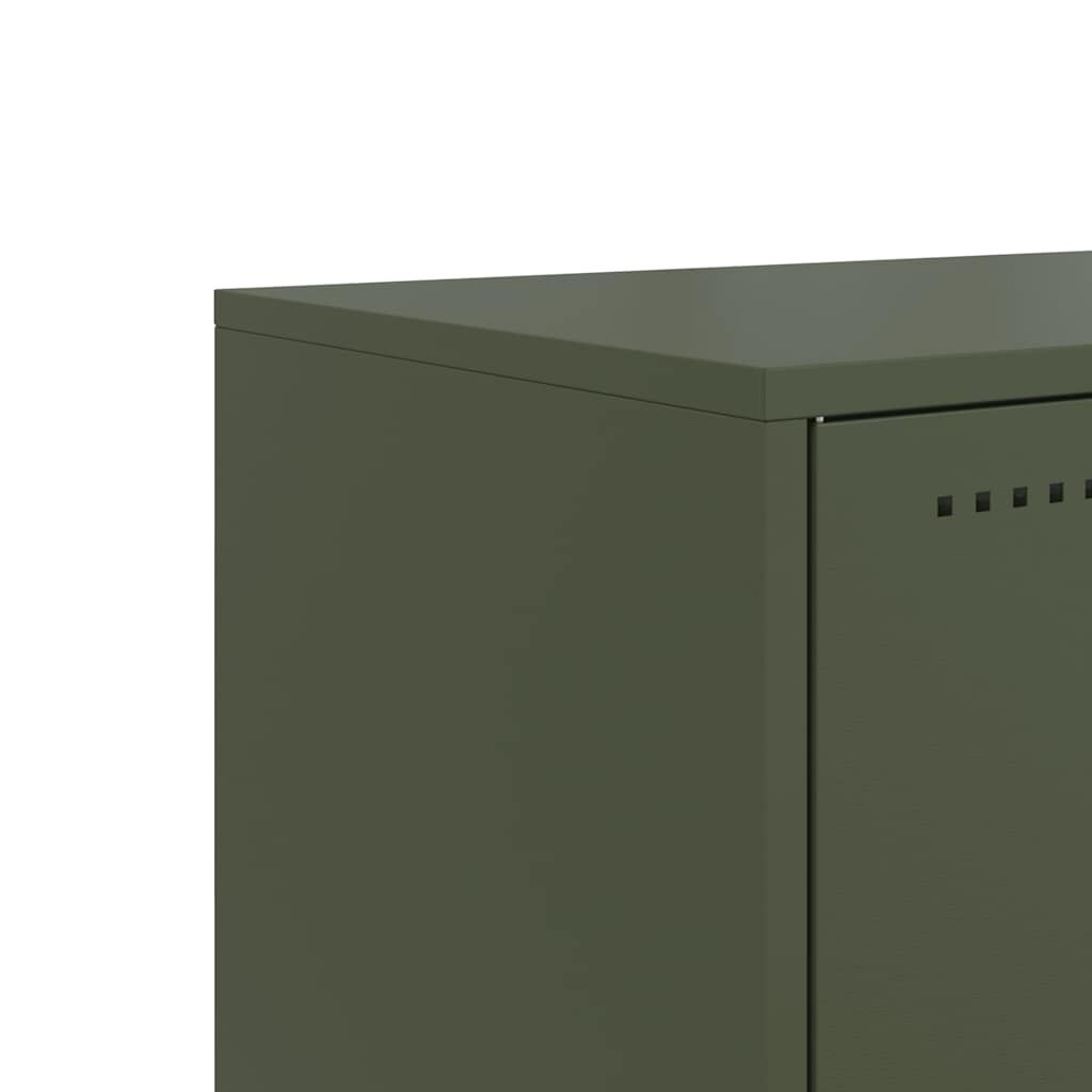 vidaXL Έπιπλο Τηλεόρασης Πράσινο Λαδί 100,5x39x60,5 εκ. από Ατσάλι