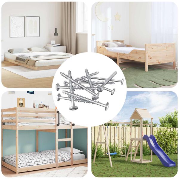 vidaXL &Xi;&upsilon;&lambda;&omicron;&beta;ί&delta;&epsilon;&sigmaf; 12 pcs &Alpha;&sigma;&eta;&mu;ί M6 x 70 &chi;&iota;&lambda;. &Alpha;&tau;&sigma;ά&lambda;&iota;