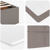 vidaXL Οθωμανικό κρεβάτι με στρώμα Taupe 180x200cm ύφασμα