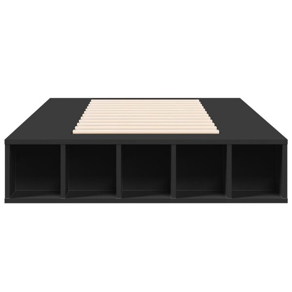 vidaXL Πλαίσιο Κρεβατιού Μαύρο 90 x 190 εκ. από Επεξεργασμένο Ξύλο