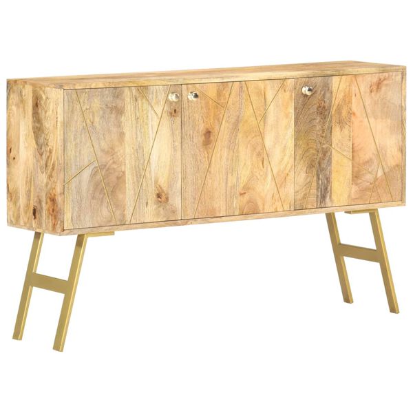vidaXL Ντουλάπι με Συρτάρια 118 x 30 x 75 εκ. από Μασίφ Ξύλο Μάνγκο