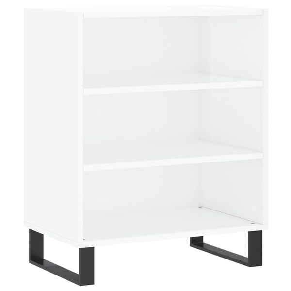 vidaXL Ραφιέρα Γυαλιστερή Λευκή 57 x 35 x 70 εκ. από Επεξεργ. Ξύλο