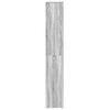 vidaXL Ντουλάπι Μπάνιου Γκρι Sonoma 30x30x183,5 εκ. Επεξεργασμένο Ξύλο