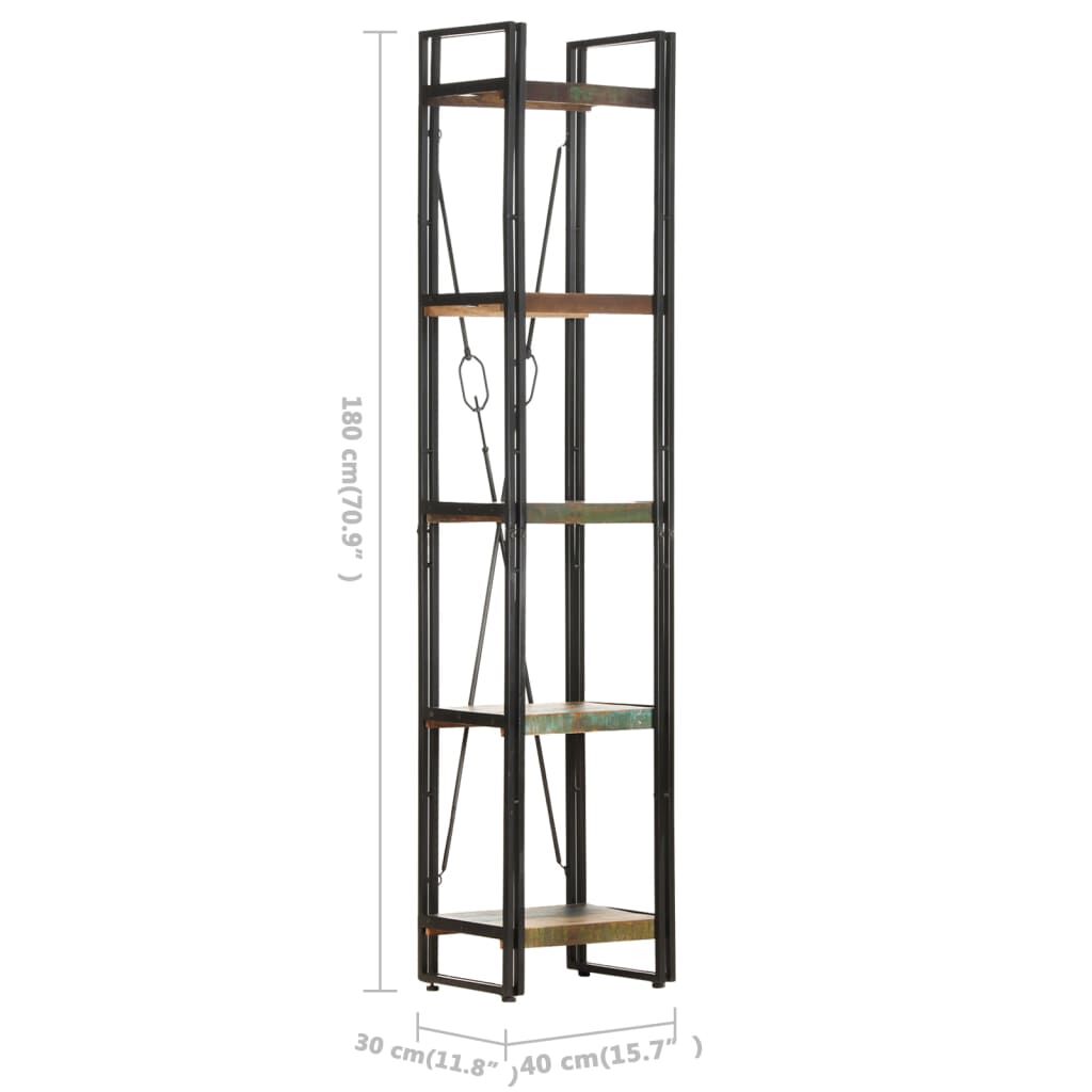 vidaXL Βιβλιοθήκη με 5 Επίπεδα 40x30x180 εκ. Μασίφ Ανακυκλωμένο Ξύλο