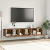 vidaXL Ντουλάπι TV 3 pcs Καφέ 60 x 30 x 30 cm Επεξεργασμένο ξύλο