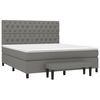 vidaXL Κρεβάτι Boxspring με Στρώμα Σκούρο Γκρι 160x200 εκ Υφασμάτινο
