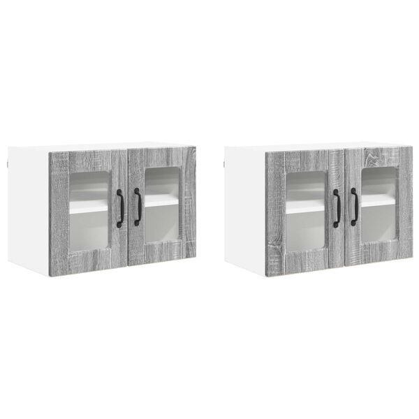 vidaXL &Nu;&tau;&omicron;&upsilon;&lambda;ά&pi;&alpha; &Kappa;&omicron;&upsilon;&zeta;ί&nu;&alpha;&sigmaf; &mu;&epsilon; &rho;ά&phi;&iota; 2 pcs &Gamma;&kappa;&rho;ί&zeta;&omicron; &Sigma;&omicron;&nu;&omicron;&mu;&alpha; 60 x 31 x 40 &epsilon;&kappa;