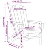 vidaXL Καρέκλα Adirondack Λευκό 74 x 82 x 92 εκ. Πλαστικό