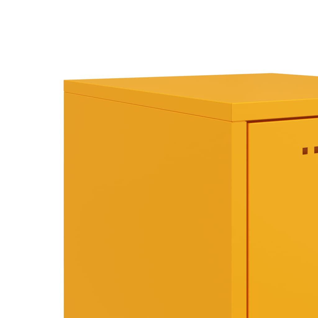 vidaXL Ντουλάπι Μουσταρδί 36x39x123 εκ. από Ατσάλι