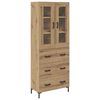 vidaXL Highboard 2 &tau;&mu;&chi;. Artisan Oak 69,5 x 34 x 180 &epsilon;&kappa;.