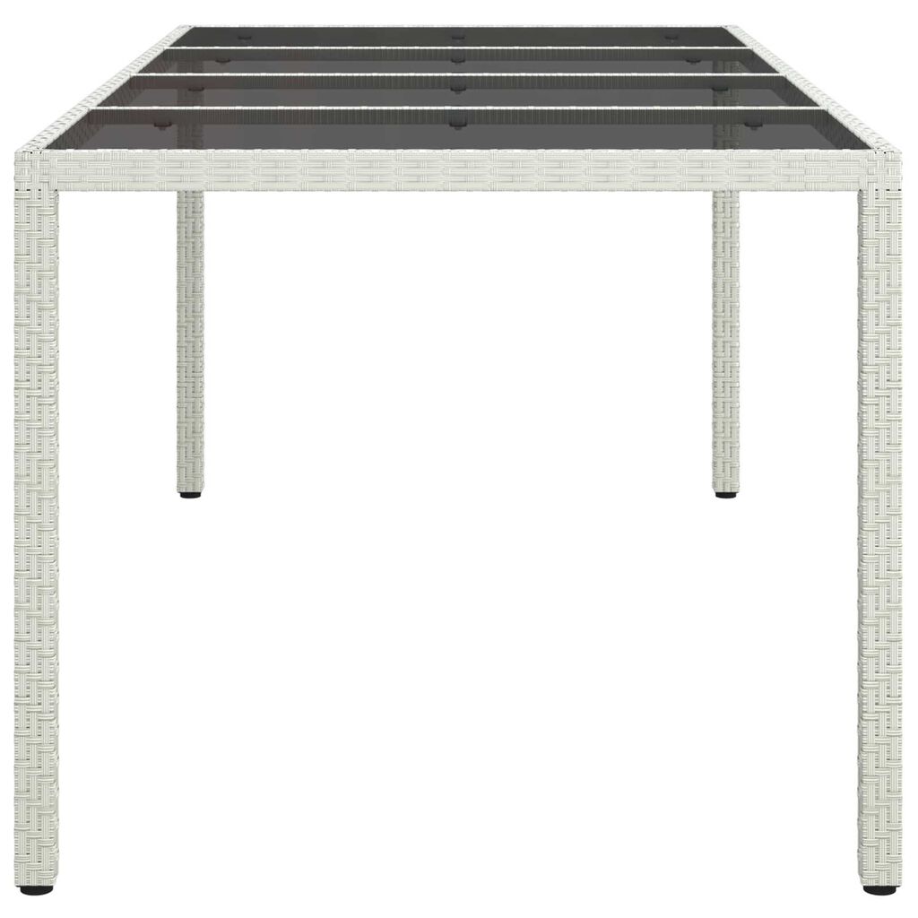 vidaXL Τραπέζι Κήπου για Φαγητό Λευκό 190 x 90 x 75 cm Πολυ ράταν
