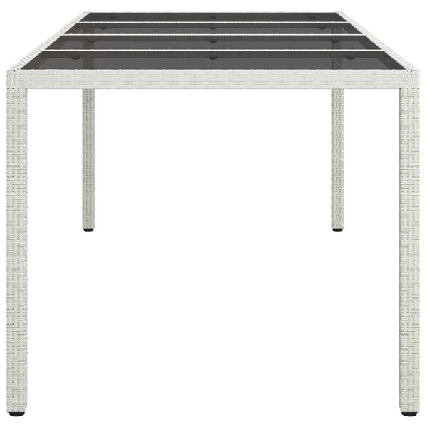 vidaXL Τραπέζι Κήπου για Φαγητό Λευκό 190 x 90 x 75 cm Πολυ ράταν