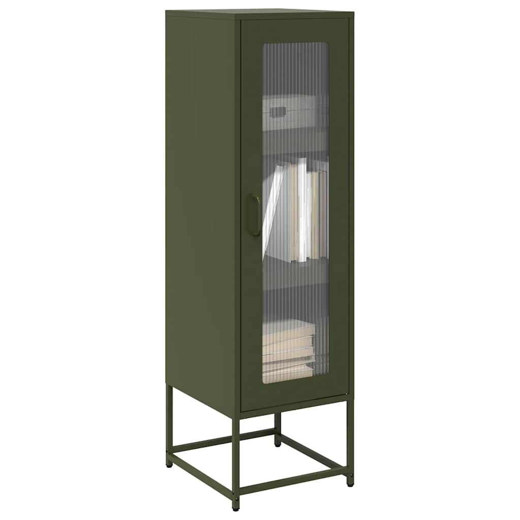 vidaXL Highboard Ελαιοπράσινο 36x39x123 cm Ατσάλι ψυχρής έλασης