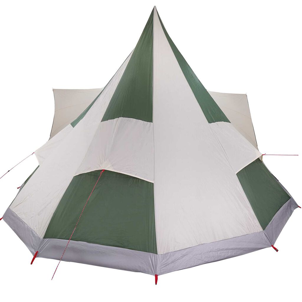 vidaXL Οικογενειακή Τέντα Tipi Πράσινη Waterproof για 12 Άτομα