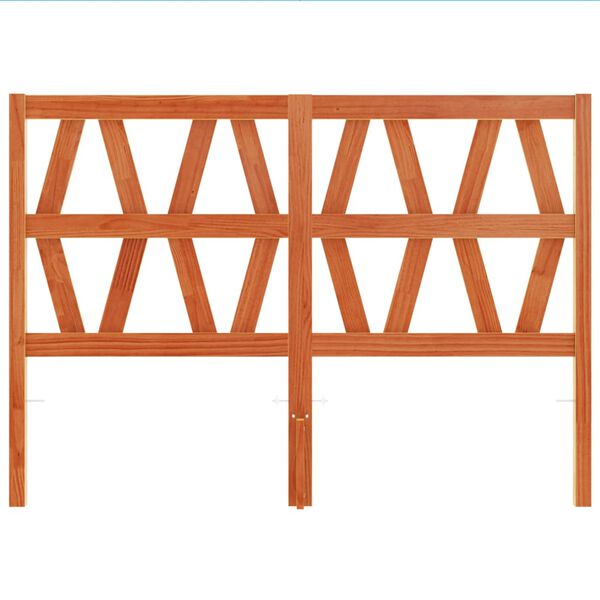 vidaXL Κεφαλάρι Καφέ Κεριού 135 εκ. από Μασίφ Ξύλο Πεύκου