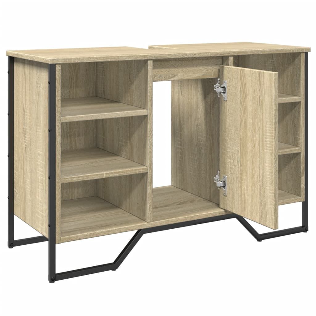 vidaXL Ντουλάπι Νιπτήρα Μπάνιου Sonoma Δρυς 91x35x60 εκ. Επεξ. Ξύλο