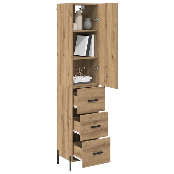 vidaXL Highboard Artisan Oak 34,5 x 34 x 180 &epsilon;&kappa;. &Epsilon;&pi;&epsilon;&xi;&epsilon;&rho;&gamma;&alpha;&sigma;&mu;έ&nu;&omicron; &xi;ύ&lambda;&omicron;