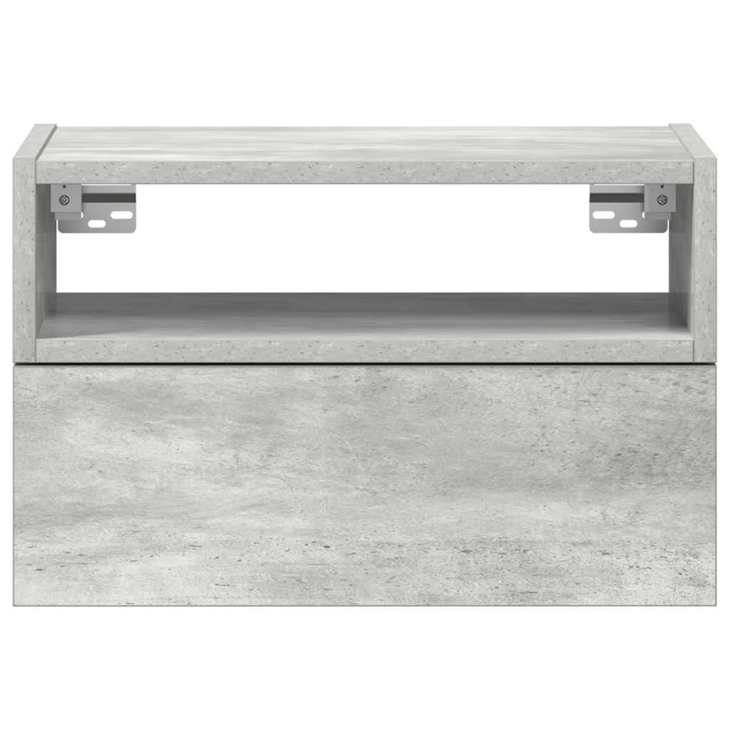 vidaXL Κομοδίνο Επιτοίχιο Γκρι Σκυροδέματος 45x26x28,5 εκ.