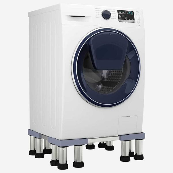 vidaXL Βάση πλυντηρίου ρούχων Γκρι 67 x 67 x 21.5 εκ Μέταλλο