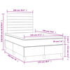 vidaXL &Kappa;&rho;&epsilon;&beta;ά&tau;&iota; Boxspring &mu;&epsilon; &Sigma;&tau;&rho;ώ&mu;&alpha; & LED &Rho;&omicron;&zeta; 120x190 &epsilon;&kappa;. &Beta;&epsilon;&lambda;&omicron;ύ&delta;&iota;&nu;&omicron;
