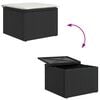 vidaXL Σετ Καναπέ Κήπου 6 pcs Μαύρο και κρεμ 264 x 154 x 85 εκ.