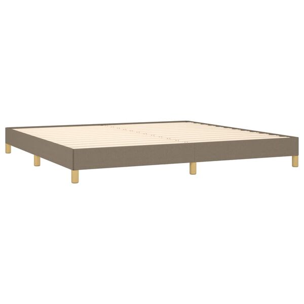 vidaXL Σκελετός Κρεβατιού Χωρίς Στρώμα Taupe 200x200 εκ.Υφασμάτινο
