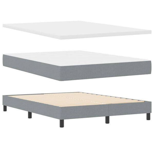 vidaXL &Kappa;&rho;&epsilon;&beta;ά&tau;&iota; box spring &mu;&epsilon; &sigma;&tau;&rho;ώ&mu;&alpha; &Alpha;&nu;&omicron;&iota;&chi;&tau;ό &gamma;&kappa;&rho;&iota; 140 x 200 cm ύ&phi;&alpha;&sigma;&mu;&alpha;
