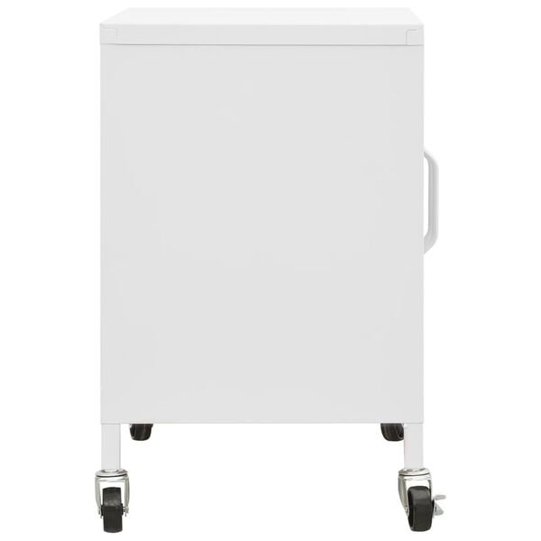 vidaXL Ντουλάπι Αποθήκευσης Λευκό 60 x 35 x 56 εκ. από Ατσάλι