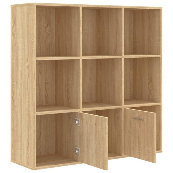 vidaXL Βιβλιοθήκη Χρώμα Sonoma Δρυς 98 x 30 x 98 εκ. από Επεξ. Ξύλο